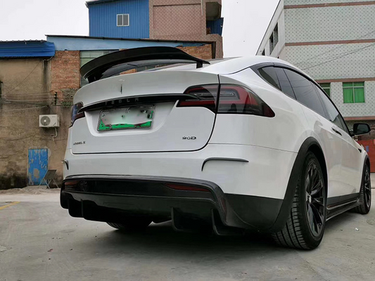 2015-2022 Tesla Model X Carbon Fiber R Style Rear Diffuser