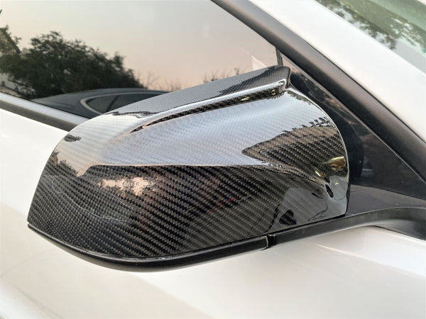 2017-2022 Tesla Model 3 Carbon Fiber M Style Mirror Caps