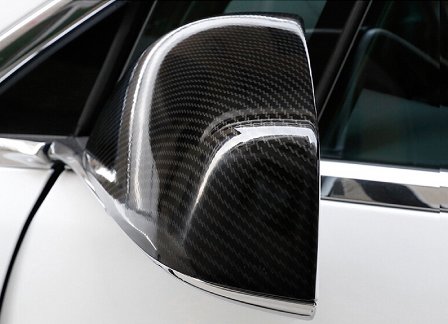 2015-2022 Tesla Model X Carbon Fiber Mirror Covers