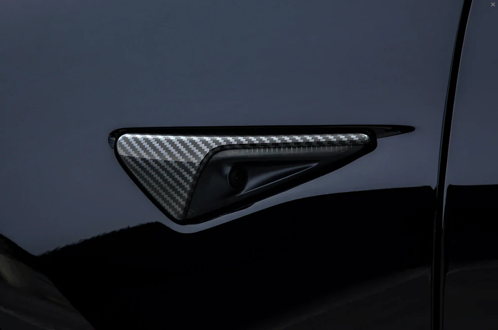 2015-2022 Tesla Model X Carbon Fiber Side Camera Covers