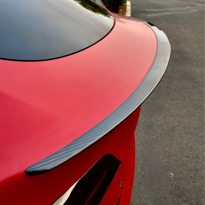 2020-2022 Tesla Model Y P Style Carbon Fiber Trunk Spoiler