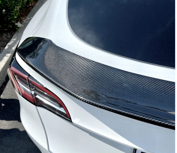 2017-2022 Tesla Model 3 Carbon Fiber V Style Trunk Spoiler