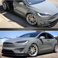 2015-2022 Tesla Model X Carbon Fiber Canards Front Bumper Splitters