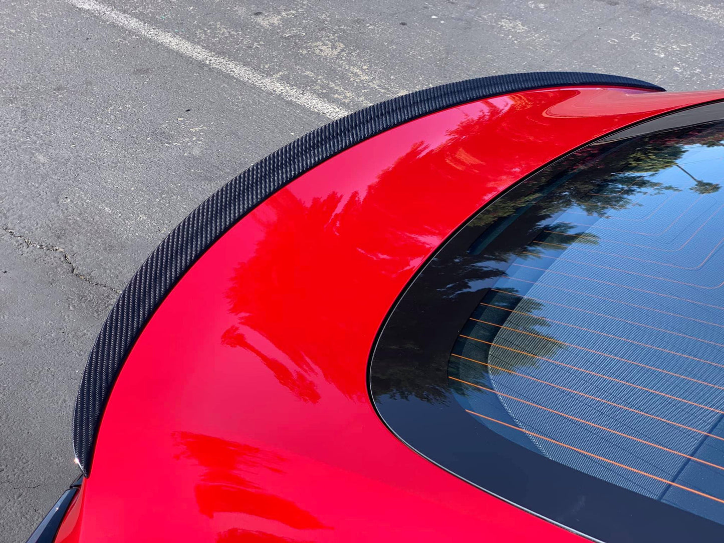 2014-2019 Tesla Model S OEM Style Carbon Fiber Trunk Spoiler