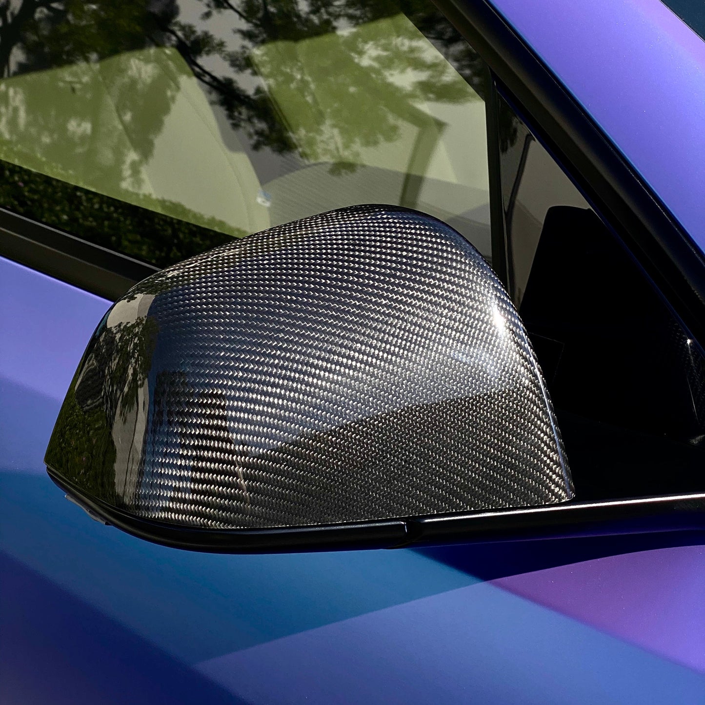 2017-2022 Tesla Model 3 Carbon Fiber Mirror Caps